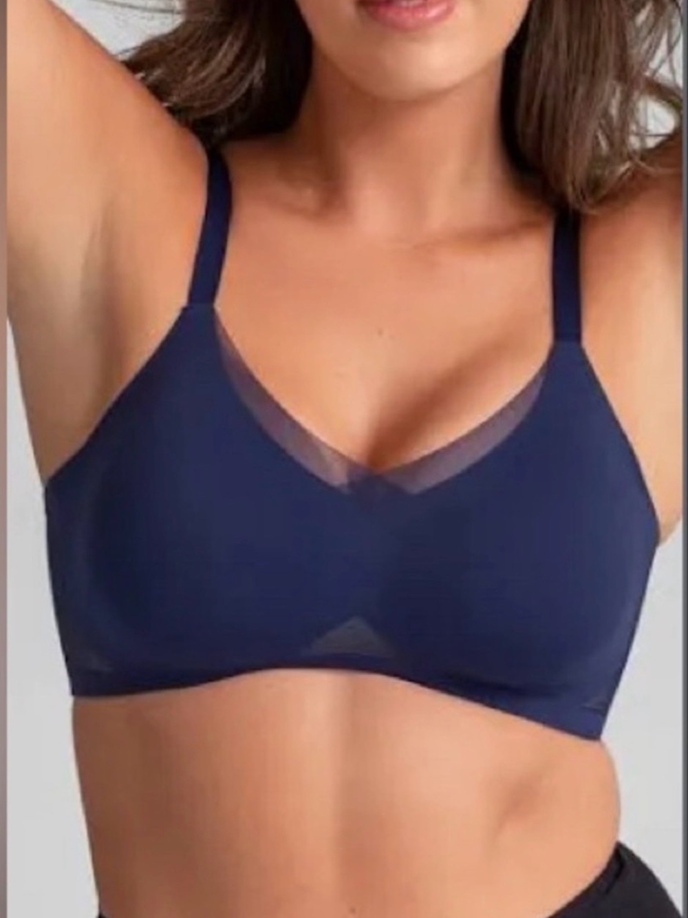 NWT Honeylove Crossover Bra in blue size L Comfort